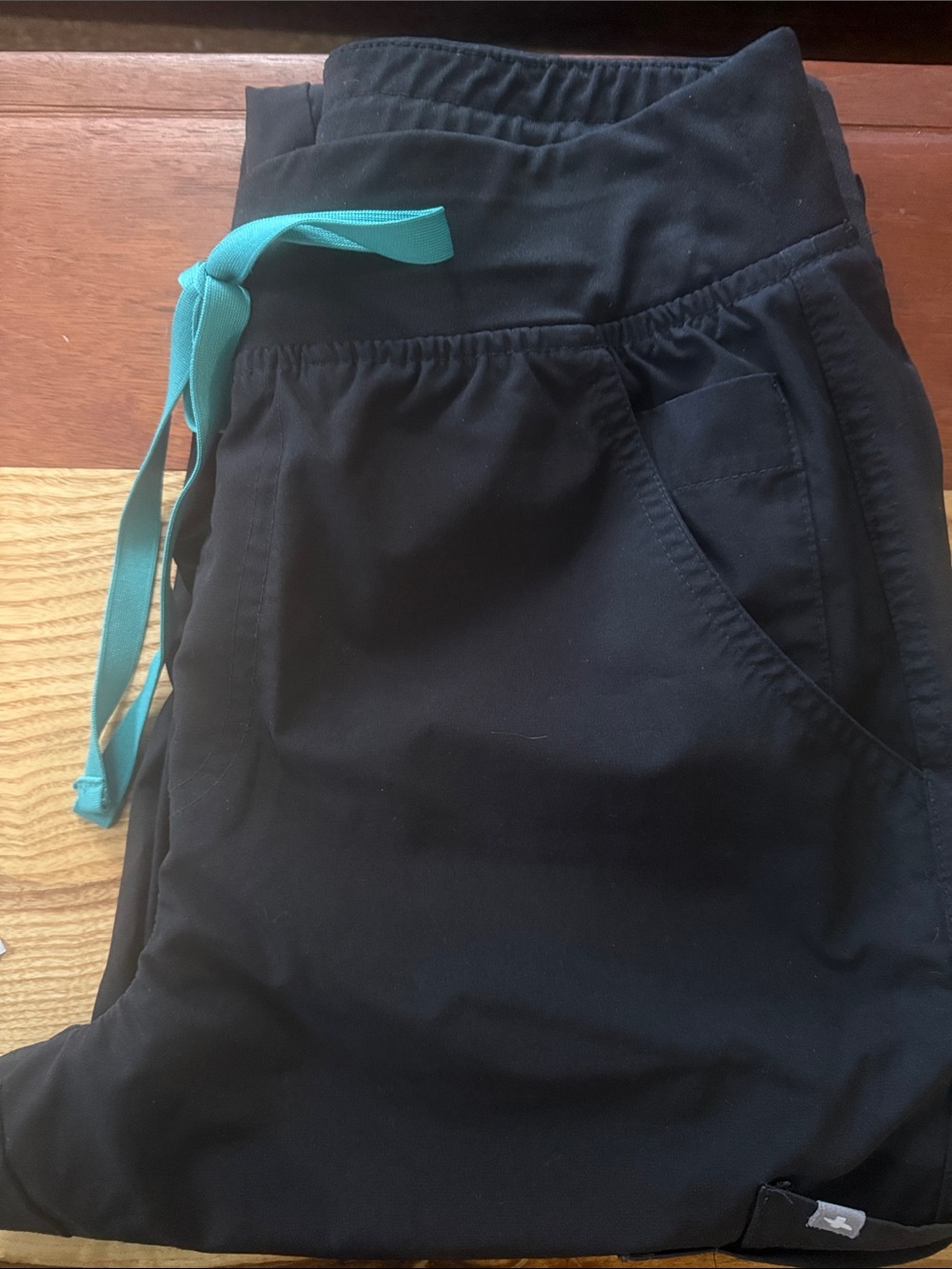 Black FREEx lined yola high waisted scrubs - petite